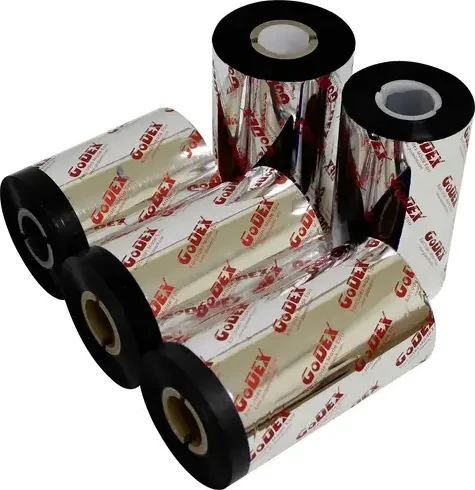 GoDEX GRS 945 Harz Thermotransferband schwarz, 110mm, 300m, 8 Stück