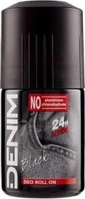 Denim Black Deodorant Roll-On, 50ml