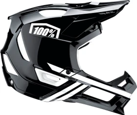 100% Trajecta Fullface-Helm schwarz/weiß