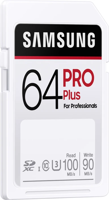 Samsung PRO Plus for Professionals R100/W90 64GB, UHS-I U3, Class 10