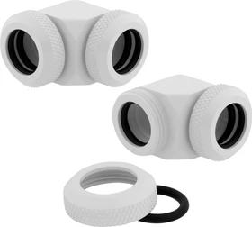 Corsair Hydro X Series XF Hardline, OD Fitting 90° 12mm, weiß, 2er-Pack