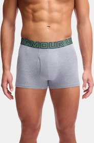 Under Armour Performance Cotton Boxerjock 3er Boxer Briefs steel medium heather/jasper blue (Herren)