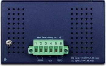 Planet IGS-1820TF Industrial Railmount Gigabit Switch, 16x RJ-45, 2x SFP