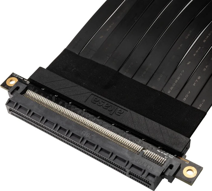 Akasa Riser Black X2 Mark IV Riser Card Cable, gerade, PCIe 3.0, 1m