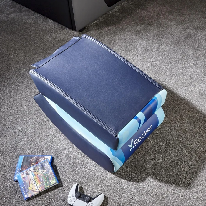 X Rocker Video Rocker Gaming Bodensessel für Kinder/Jugendliche, Lava Blue