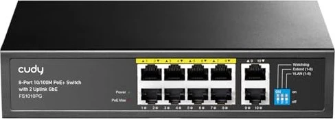 Cudy Desktop Switch, 10x RJ-45, 120W PoE+