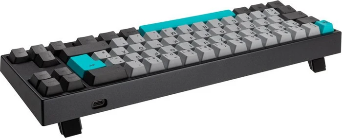 Ducky Miya Pro Moonlight TKL PC/Mac dunkelgrau, PBT, LEDs weiß, MX BLUE, USB, DE