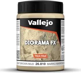 Vallejo Weathering Effects Thick Mud light brown, 200ml
