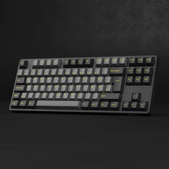 Akko 5087S V1, Black & Gold, schwarz/gelb, LEDs RGB, hot-swap, V3 Pro Cream Yellow, USB, DE