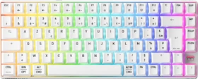 Cherry Xtrfy K33 Compact Wireless, weiß, LEDs RGB, USB/Bluetooth, FR (G8D-24030PAAFR-0)