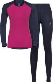 Odlo Active Warm Eco Set dark sapphire/beetroot purple (Damen)