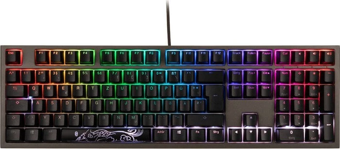 Ducky Shine 7 PBT grau, LEDs RGB, MX RGB BROWN, USB, DE
