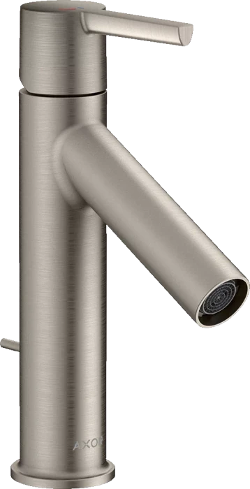 Hansgrohe Axor Starck Einhebel-Waschtischmischer 100 CoolStart mit Hebelgriff und Zugstangen-Ablaufgarnitur edelstahloptik