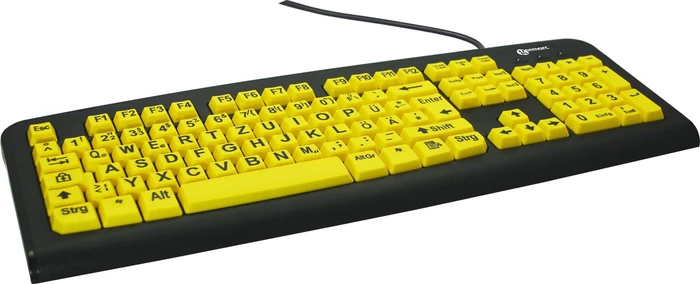 Geemarc Großschrifttastatur V3 gelb, USB, DE