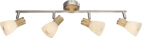 Globo Gylfi Spot 4-flammig nickel/braun
