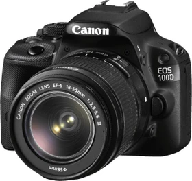 Canon EOS 100D schwarz mit Objektiv EF-S 18-55mm 3.5-5.6