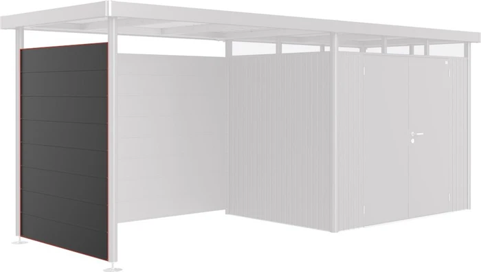 Biohort Seitenwand für HighLine H2 Seitendach dunkelgrau-metallic