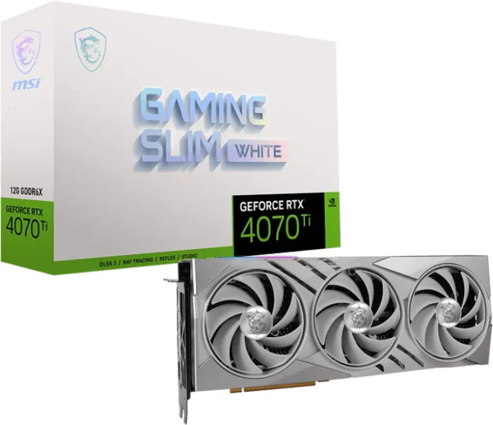 MSI GeForce RTX 4070 Ti Gaming Slim White 12G, 12GB GDDR6X, HDMI, 3x DP