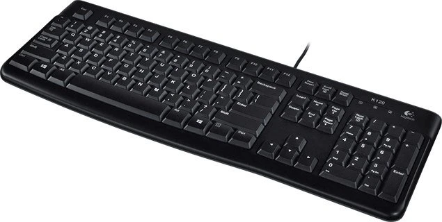 Logitech K120 Keyboard schwarz, USB, HU