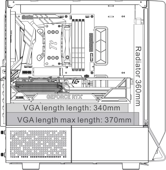 Thermaltake Ceres 300 TG ARGB Snow Edition, weiß, Glasfenster