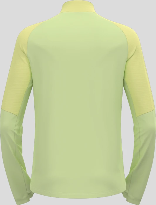 Odlo Descent Ceramiwarm Midlayer 1/2 Zip Funktionsshirt langarm shadow lime (Herren)