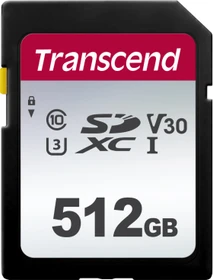 Transcend 300S R100/W55 512GB, UHS-I U3, Class 10