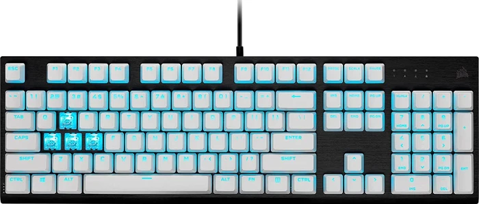 Corsair Pro Keycap Mod Kit, Kunststoff (PBT) Double-Shot, weiß, 105 Tasten, ISO-DE