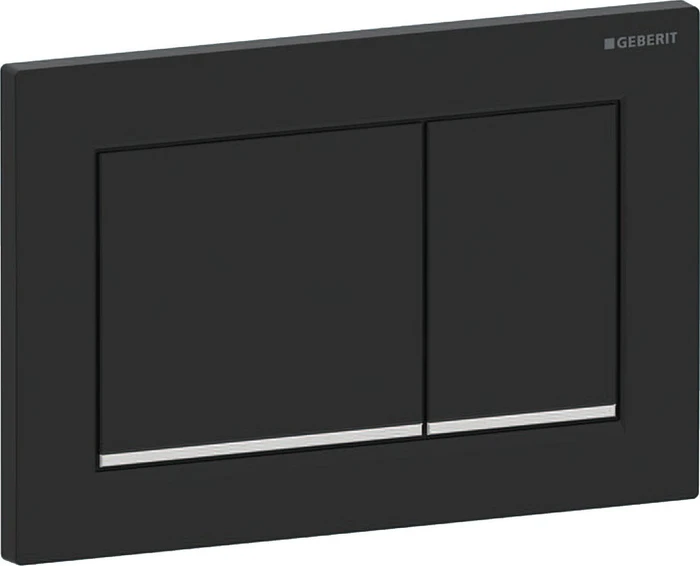 Geberit Omega30 Betätigungsplatte schwarz matt/glanzverchromt/schwarz matt