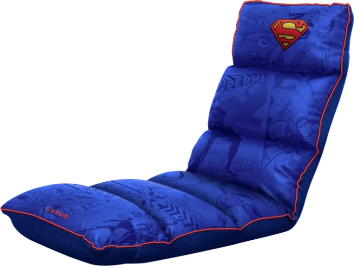 Trust Gaming GXT 718SM Superman Edition Gaming-Floor-Stuhl, blau/rot