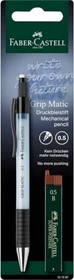 Faber-Castell Grip Matic 1375 Druckbleistift 0.5mm graphit, Sky Blue, Blister, Radierer, 12 Minen