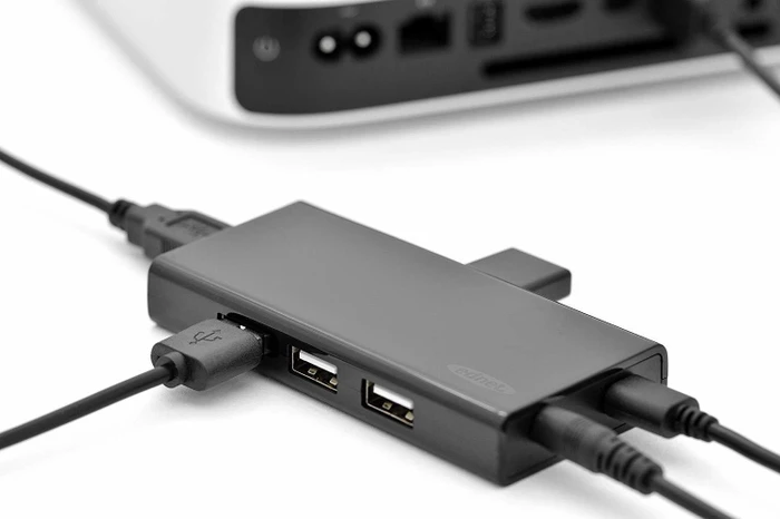 Ednet USB-Hub, 7x USB-A 2.0, USB 2.0 Micro-B [Buchse]