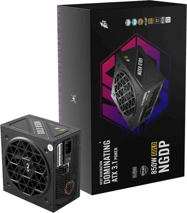 1st Player NGDP Gold schwarz 850W, ATX 3.1