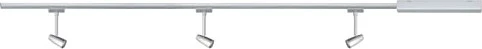 Paulmann URail Barelli Schienensystem Spot GU10 1.2m chrom matt, 3 Stück