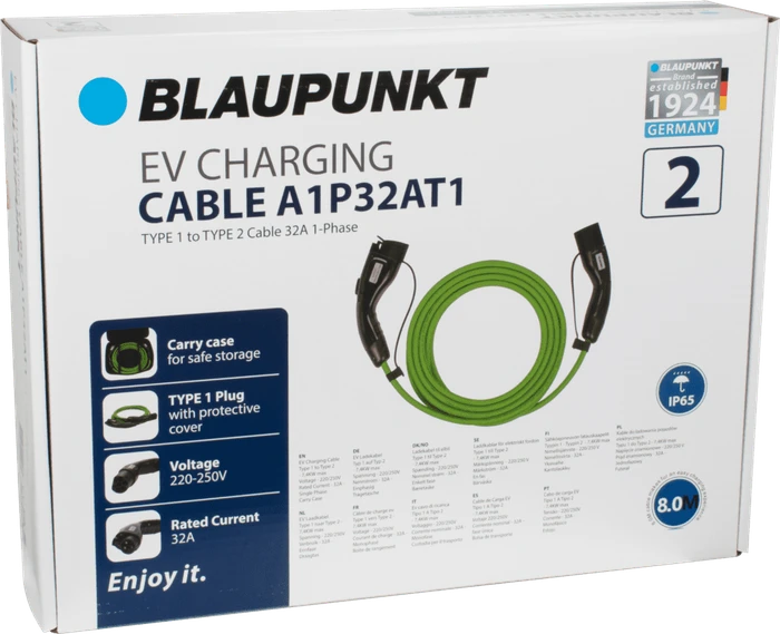 Blaupunkt Typ 1 Ladekabel, 7.4kW, 8m