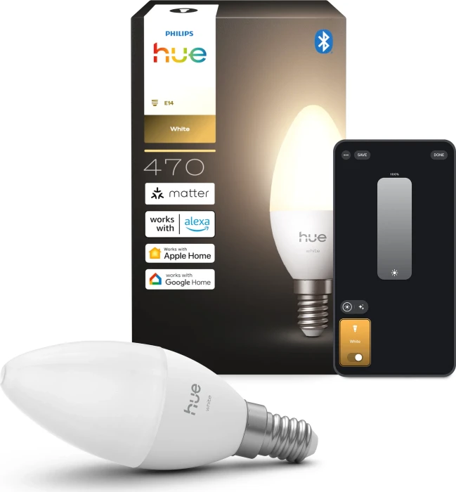 Philips Hue White 470 LED-Bulb E14 3.7W/827