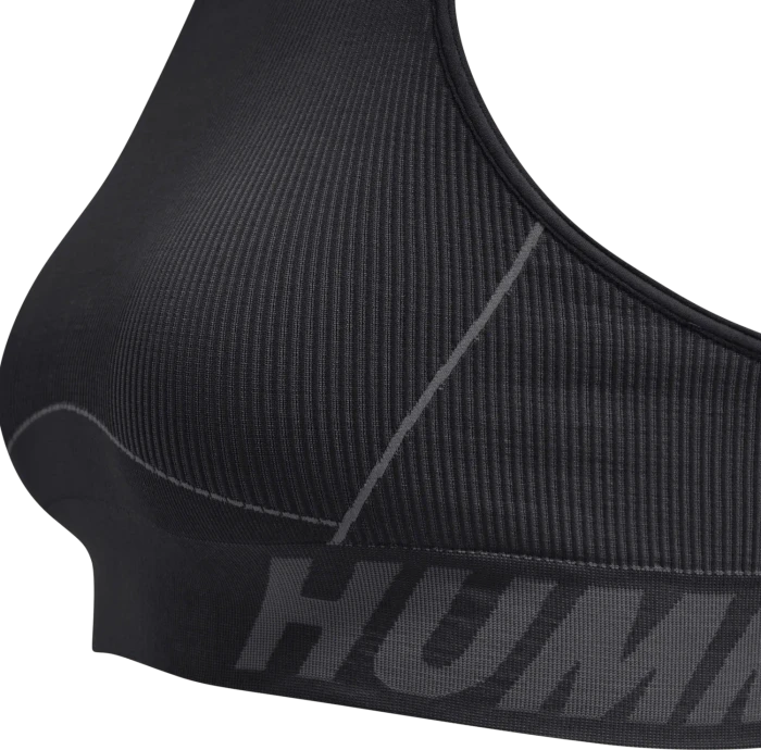 hummel Christel Sport-BH black/asphalt melange (Damen)