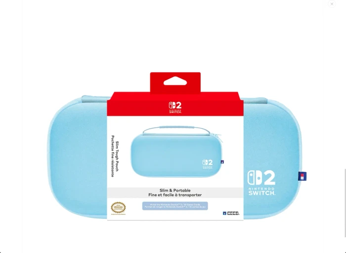 Hori Slim Tough Pouch Tasche light blue (Switch 2)