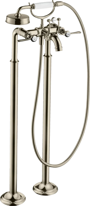 Hansgrohe Axor Montreux 2-Griff Wannenarmatur bodenstehend mit Hebelgriffen polished nickel