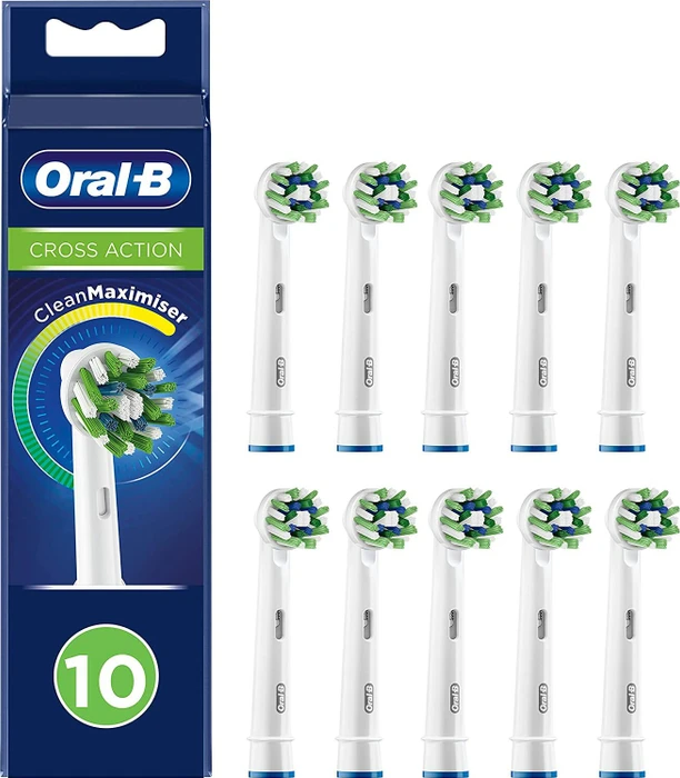 Oral-B CrossAction CleanMaximiser weiß Ersatzbürste, 10 Stück