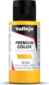Vallejo Premium Airbrush Color golden yellow fluo, 60ml