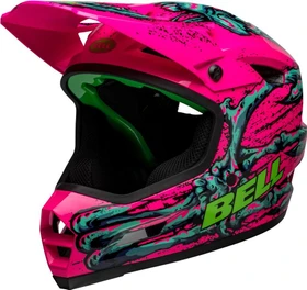 Bell Sanction 2 DLX MIPS Fullface-Helm bonehead gloss pink/turquoise