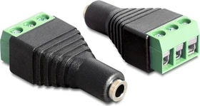 DeLOCK 3.5mm Klinke [Buchse] auf 3-Pin-Terminalblock Adapter (65455)