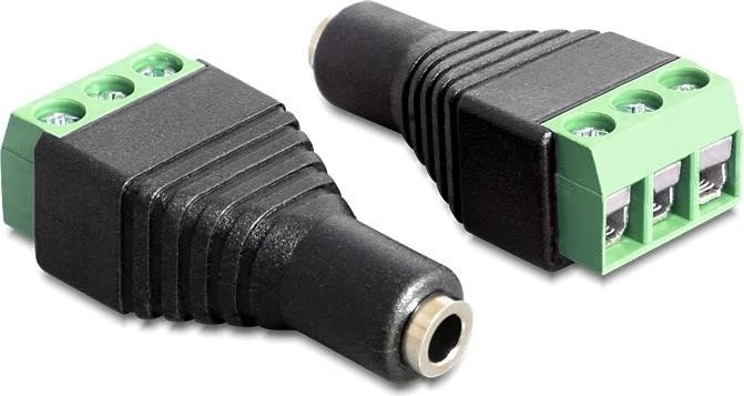 DeLOCK 3.5mm Klinke [Buchse] auf 3-Pin-Terminalblock Adapter
