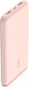 Belkin BoostCharge 3-Port Power Bank 10K + USB-A/USB-C Cable rosegold