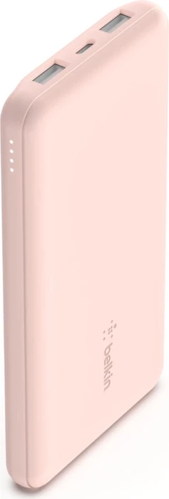 Belkin BoostCharge 3-Port Power Bank 10K + USB-A/USB-C Cable rosegold