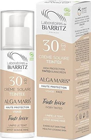 Laboratoires de Biarritz Alga Maris Sonnencreme Gesicht getönt elfenbein LSF30, 50ml
