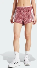 adidas Own The Run Excite Allover Print Aeroready Laufhose kurz semi pink spark (Damen)