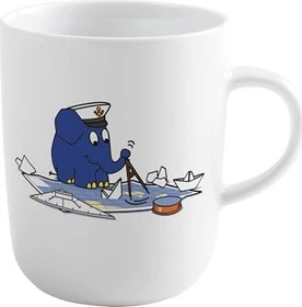 Kahla DieMaus Becher Kapitän Elefant 8.5cm