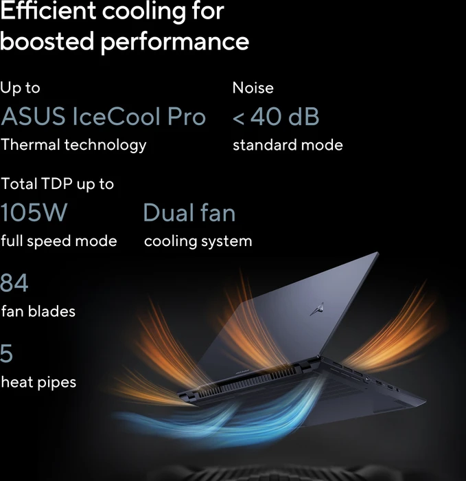 ASUS ZenBook Pro 14 OLED UX6404VI-P1098W, Tech Black, Core i9-13900H, 32GB RAM, 2TB SSD, GeForce RTX 4070, DE
