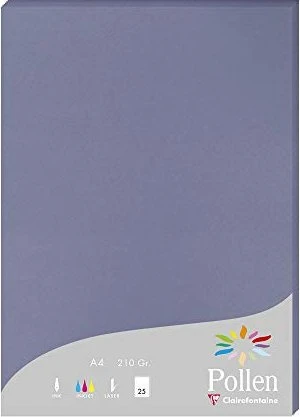 Clairefontaine Pollen Universalpapier vergissmeinnichtblau, A4, 210g/m², 25 Blatt